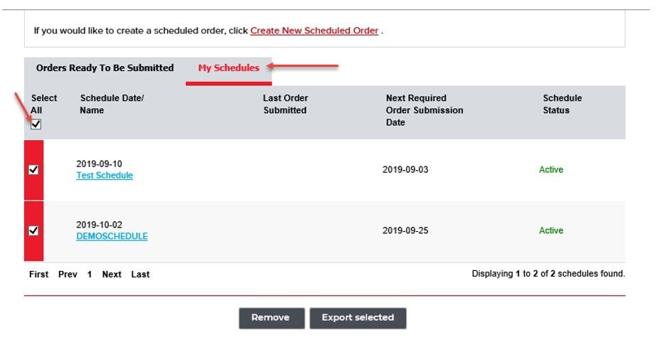 Order management screen, exporting multiple orders to a single zipped file 