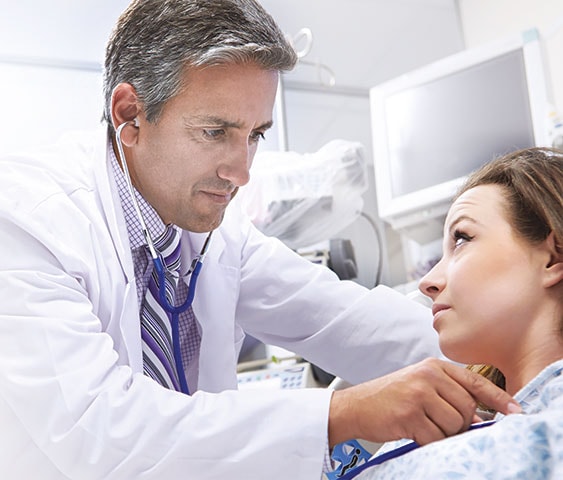 ED Physician with patient