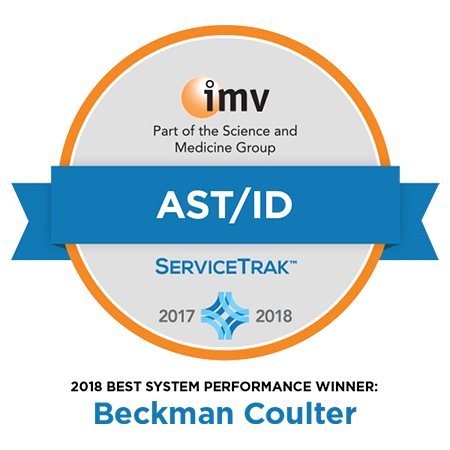 IMV ServiceTrak™ Award for Best System Performance in the AST/ID Modality category for the MicroScan WalkAway family of instrumentation