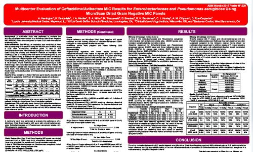 Estudio multicéntrico de ceftazidima/avibactam de ASM 2018