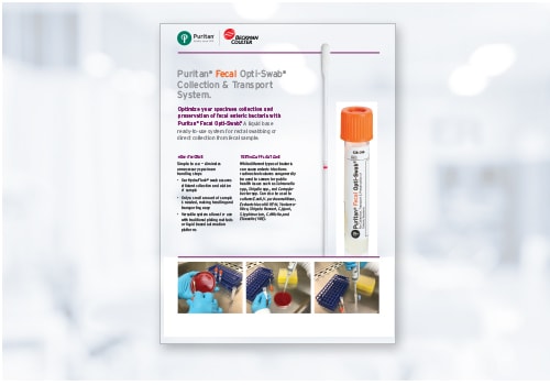 Optimize your specimen collection and preservation of fecal enteric bacteria