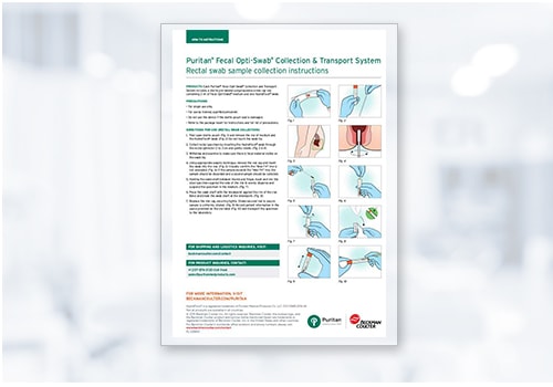 Rectal swab sample collection instructions